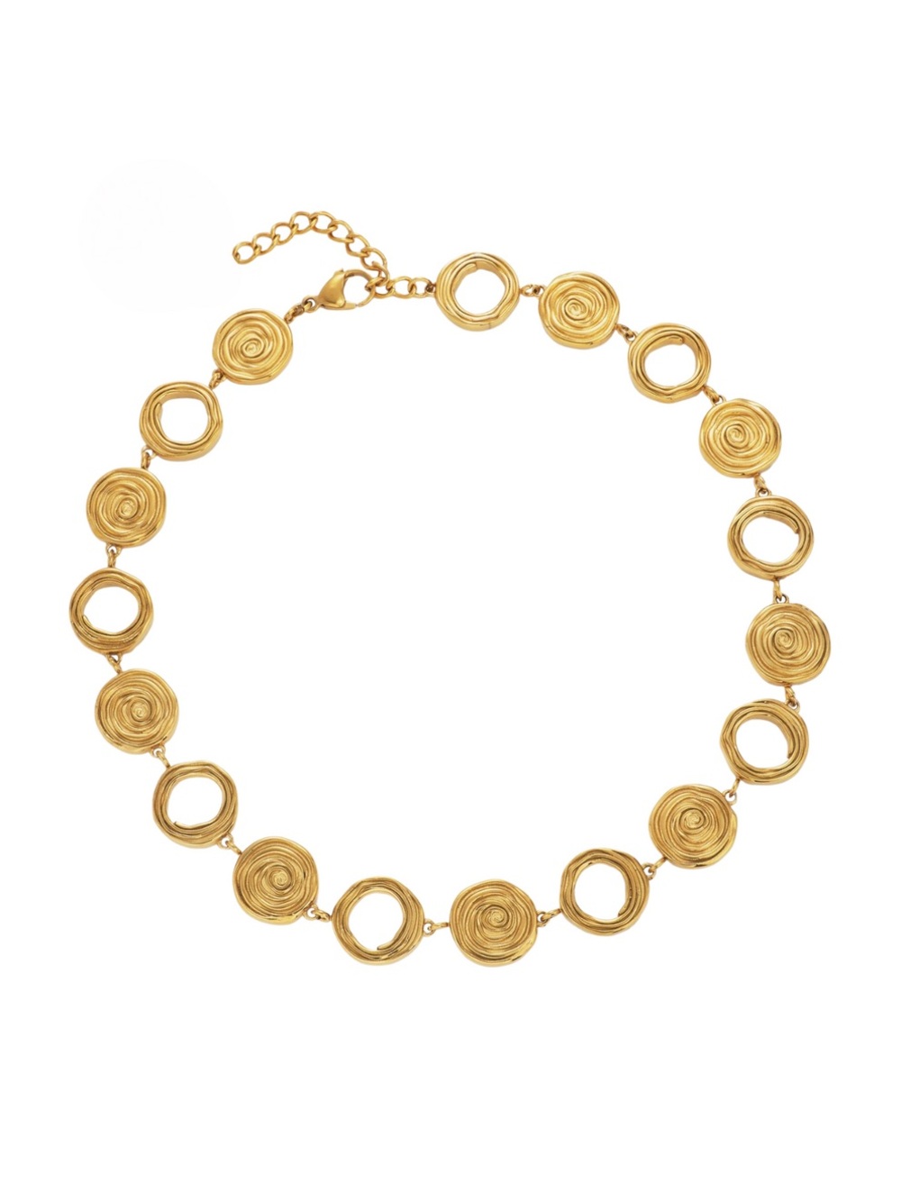 Gold Spiral Chain Necklace